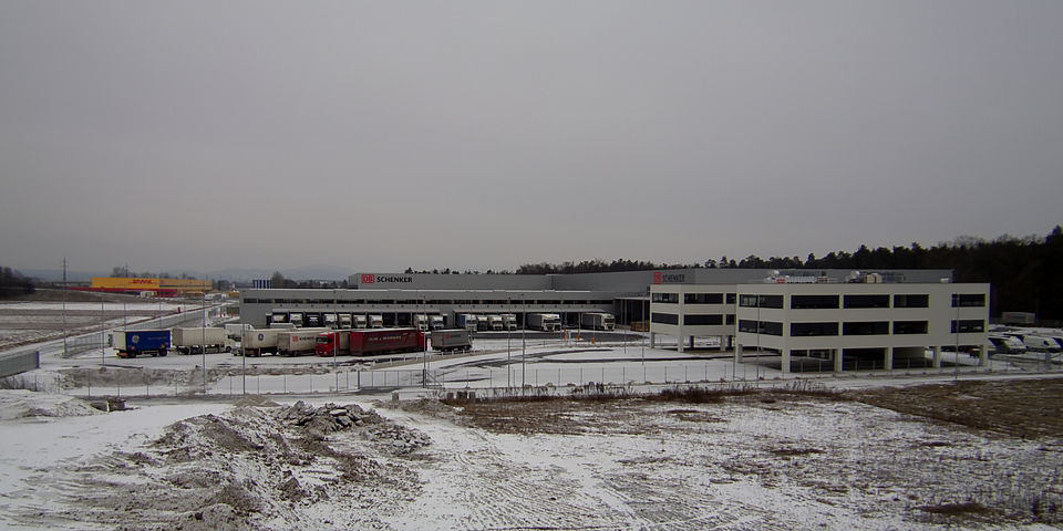 Livebild Baukamera 1 - Webcam 'Gesamtpanorama von Süden' - Baustelle Neubau DB-Schenker am Cargo Center Nord, Werndorf bei Graz (ca. 5 Minuteninterval)